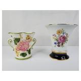 European Porcelain Floral Vases