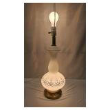 Milk Glass Table Lamp Nightlight