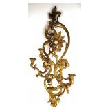 Dart Ind. Gold Ornate Wall Sconce 1968