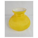 Yellow Glass Melon Ribbed Lamp Shade