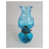 LE Smith Blue Moon and Stars Glass Oil Lamp