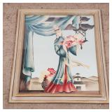 1940s Benjamin Jorj Harris Watercolor Painting