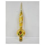 Vintage Gold Glass Christmas Tree Topper