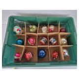 Kitsch Christmas Ornament Lot With Tote