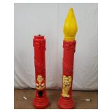 1969 Empire Santa and Angel Candle Blow Molds (2)