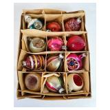 Traditional Mixed Glass Ornament Lot (12)