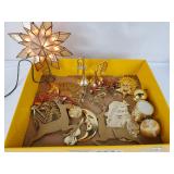 Christmas Tree Topper and Gold Ornaments