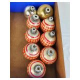 Shiny Brite Mixed Color Glass Ornaments (9)
