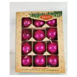 Shiny Brite Mercury Pink Glass Ornaments (12)