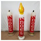 Empire Christmas Noel Candle Blow Molds (3)