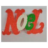 Melted Plastic Popcorn 'Noel' Christmas Decoration