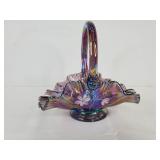 Fenton Amethyst Glass Basket