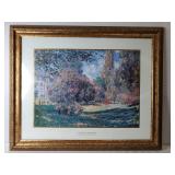 Framed Claude Monet 'Le Parc Monceau' Art Print