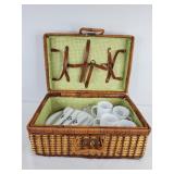 Wicker Picnic Basket Set