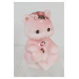 Fenton Art Glass Rosalene Satin Glass Bear