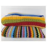Extra Large Retro Afghan Blankets (2)