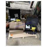 Assorted test equipment & electrical plugs