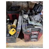 Empty tool boxes Dewalt drills and jigsaws