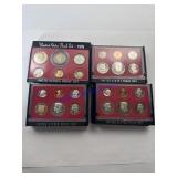 US proof sets 1979, 80, 81, 1982