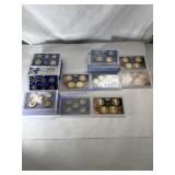 US proof sets 08,09,10 $1& quarter sets