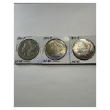 3 1921 ï¿½ S Morgan silver dollars