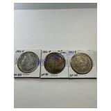 3 1921 ï¿½ S Morgan silver dollars