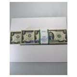 100 $2Dollar Bills Uncirculated consecutive order