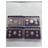 US proof sets 1988, 1989, 90, 1991
