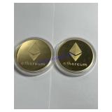 Ethereum Crypto Currency Gold Coin 1oz