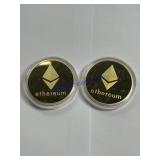 Ethereum Crypto Currency Gold Coin 1oz