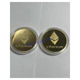 Ethereum Crypto Currency Gold Coin 1oz
