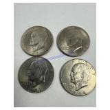 1971 1974 Eisenhower dollars 4X the money
