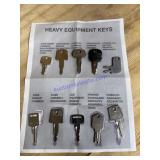 10 piece heavy equipment keys