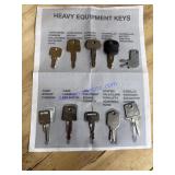 10 piece heavy equipment keys