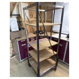 Epco stainless steel rack with wooden shelves