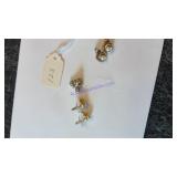 Earrings, one pair of knots two pair pearl