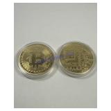 2 Bitcoin, copper rounds