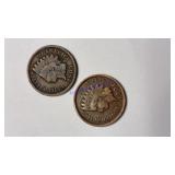 1901, 1905 Indian head pennies