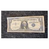 1957B one dollar silver certificate