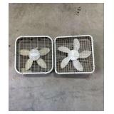 Two Lasko Box Fans