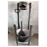 Fireplace Tool Set with Stand, Poker, and Shovel