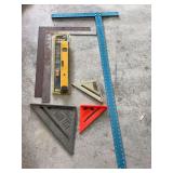 Cen-Tech Laser Level and Assorted Squares