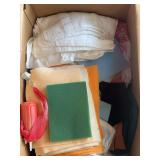 Mixed Lot of Various Fabrics, Sponges and Household Items