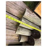 Treated Wood Fence Posts, 8ft Length