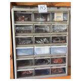 Stack-On Storage Cabinet with Contents