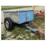 Blue Utility Cart with Tire