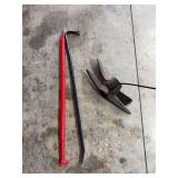 Crowbars and pick axe