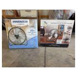 Two Boxed Fans: Powergear 20-Inch High Velocity and 50.8 Centimeter Floor Fan