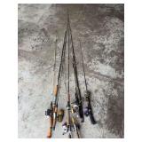Fishing Rod and Reel Assortment Including True Temper and Zebco