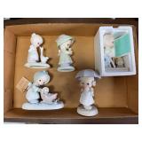 Group of Five Enesco Precious Moments Figurines